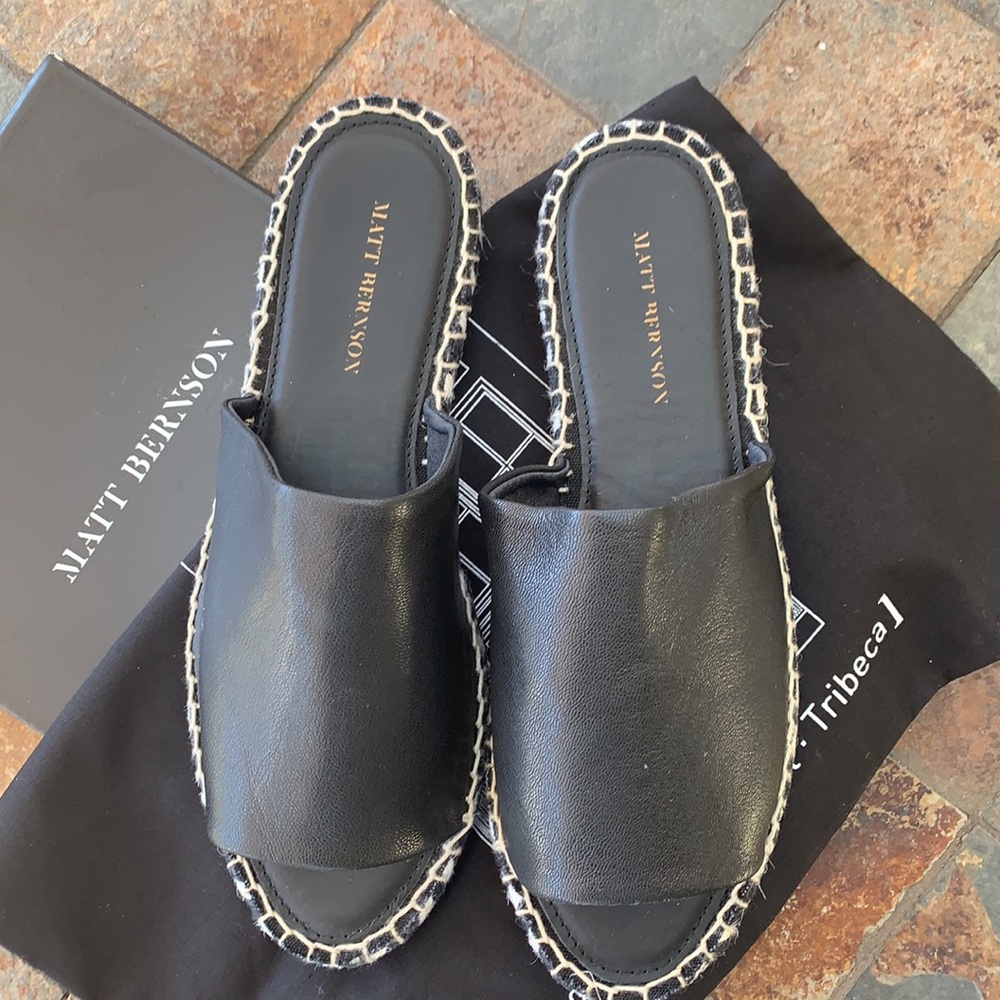 Black Matt Bernson Sandals - Picture 2 of 5